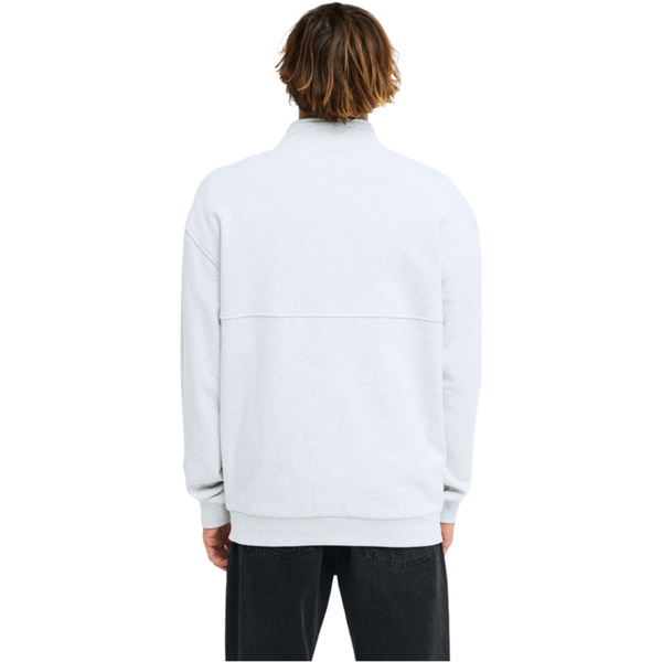 2026 Billabong Mens Burleigh Mock Neck Half Zip Sweatshirt EBYFT00184 - Light Grey Heather